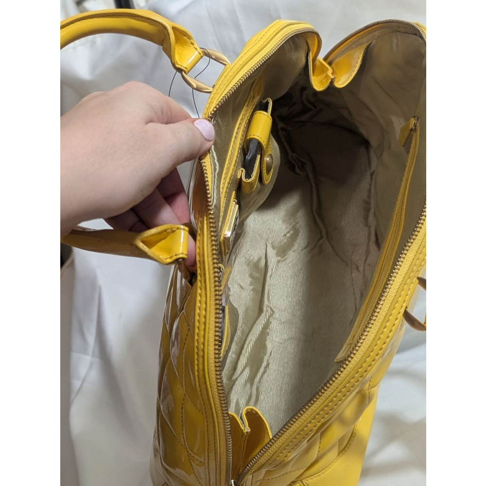 Maxx New York Yellow Quilted Satchel - Picture 11 of 12